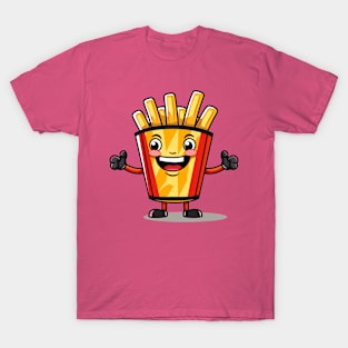 kawaii french fries T-Shirt cute potatofood T-Shirt